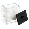 thumbnail image 4 of mDesign Plastic Rectangle Apothecary Storage Canister, 2 Pack, Clear/Matte Black, 4 of 7