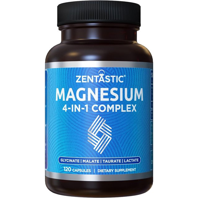 Zentastic 4in1 Magnesium Complex Chelated Magnesium Glycinate, Malate, Taurate & Lactate