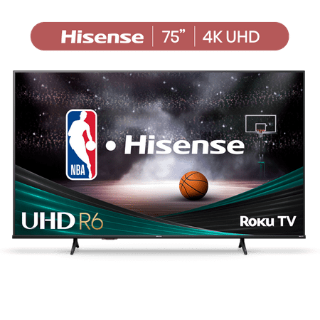 Hisense 75" Class 4K UHD LED LCD Roku Smart TV HDR R6 Series 75R6E4