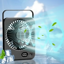 Weloille USB Desk Fan, Strong Wind Ultra Quiet Small Personal Fan, USB-C Corded Powered Mini USB Fan for Office Desktop Bedroom