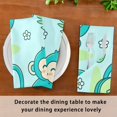 thumbnail image 4 of Iauyy Satin Napkins Set of 1- Happy Monkey 2 DIY Printing Decoration Cloth Napkin- Easy Care for Home/Party, 4 of 8