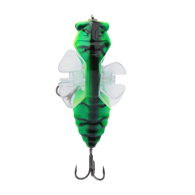 Señuelo duro biónico con forma de cigarra, cebo de pesca con hélice giratoria, anzuelo triple de 7,5 cm, Y238-5