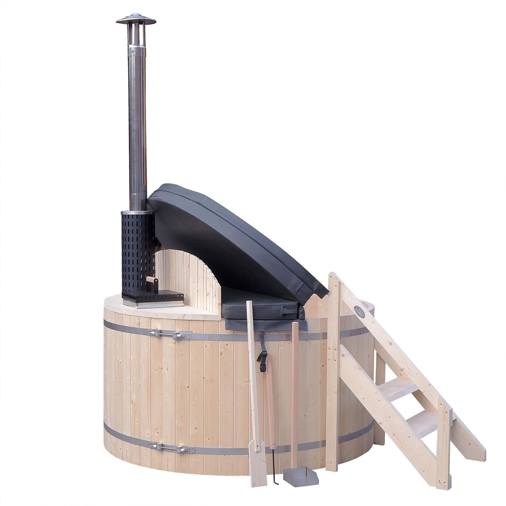 ALEKO PIWSHTUB Wood-Fired 4-5 Person Hot Tub and Ice Bath with Internal Stove Pine