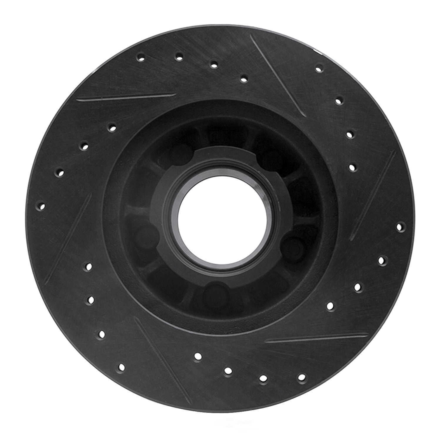 Dynamic Friction Company 633-54119L DFC Brake Rotor - Drilled And Slotted - Black