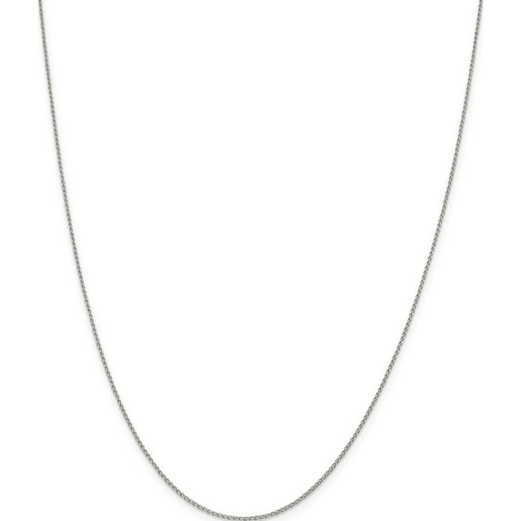 Sterling Silver 1mm Open Elongated Link Curb Chain (20 X 1) Made In India qpe42-20