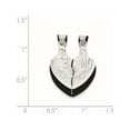 thumbnail image 2 of 925 Sterling Silver Polished Te Amo Break Apart Heart Pendant / Charm, 2 of 2