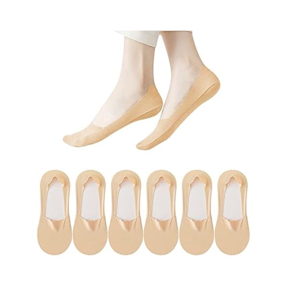 Eryueer No Show Socks Womens 6 Pairs Hidden Invisible Low Cut Socks Non Slip Socks Womens Breathable Cool Thin Womens Socks