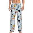 thumbnail image 2 of Kdxio Elephant Tree Print Men's Sleep Pajama Pant Lounge Pants with Pockets, 2 of 8