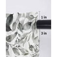 thumbnail image 6 of Grey Eucalyptus Leaves Curtains 45 Inch Length, Sheer Curtains for Bedroom Living Room Window Watercolor Weeping Botanical Rod Pocket Voile Drapes Kitchen Curtains Small Half Window 42"x45" 2 Panels, 6 of 7