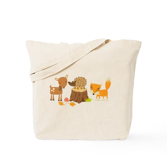 CafePress - Woodland Animals Tote Bag - Unisex Canvas Tote Bag, Beige, 1-Piece