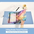 thumbnail image 5 of Colorful Clouds on Sea 2 Pack Pencil Pouch for 3 Ring Binder Smooth Zipper Folders with Pockets Clear Window Pencil Case, 5 of 6