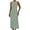 Green, variant on Women's Summer Sleeveless Extra Contrast Stitch Ribbed Knit Long Dresses