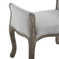 thumbnail image 4 of Modway Avail Vintage French Upholstered Fabric Bench in Light Gray, 4 of 7