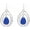 Blue Teardrop, variant on Big Colorful Shell Beads Earrings for Women Dangling Double Teardrop Beaded Geometric Fashion Jewelry Drop Earrings for Gifts[j1136]