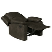 Relax-a-Lounger Reynolds Faux Suede Manual Recliner, Brown