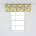 thumbnail image 2 of Ambesonne Floral Valance Pack of 2, Vintage Yellow Tone Flowers, 54"X18", Grey Yellow and Slate Brown, 2 of 2