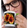 thumbnail image 2 of 3drose, Gaillardia Flowers, 15oz Two-tone Green Mug, 2 of 6