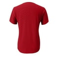 thumbnail image 3 of Camisetas Casuales de las Mujeres, Suelto Verano Color Sólido, Cuello en V Manga Corta para las Mujeres, 3 of 5