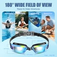 thumbnail image 2 of AEGEND Adult Swim Goggles for Unisex Men, Women & Youth – Anti-Fog, Leak-Proof, UV Protection, Wide View Swimming Goggles, Ideal for Pool & Open Water Swimming - Mirrored Version, 2 of 8
