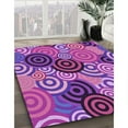 thumbnail image 3 of Ahgly Company Machine Washable Indoor Rectangle Transitional Purple Area Rugs, 7' x 10', 3 of 7
