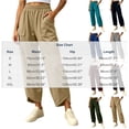 thumbnail image 3 of Njagoc3 Cargo Pants Women | Drawstring Waist Relaxed Trousers with Front Patch Pockets | Loose Fit for Fall Casual Daily Wear & Outdoor Activities，Blue，S, 3 of 6