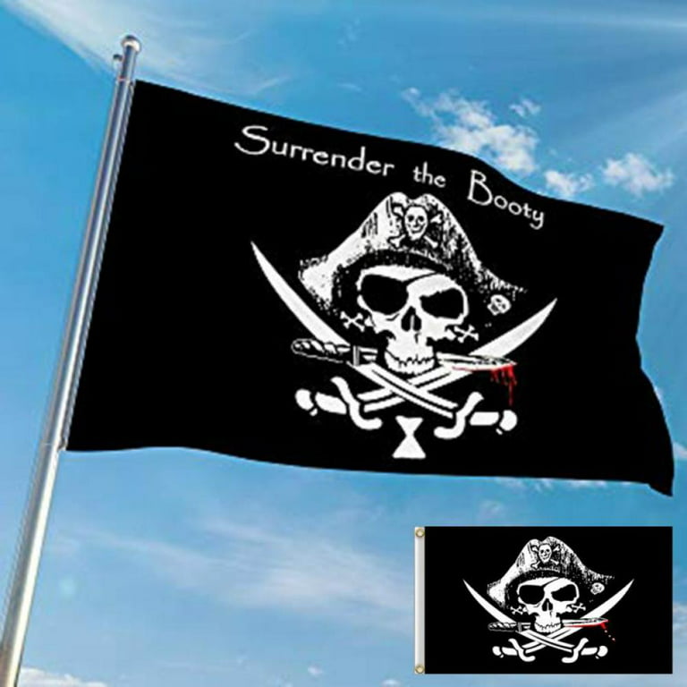 HULKLIFE Pirate Flag 3x5 Ft, Double Sided and Double Stitched