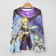 thumbnail image 5 of Genshin Impact Women's Pajama Top 3D Digital Print Sleepwear Trendy Crewneck Pullovers Long Sleeve Shirts XS, 5 of 8