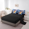 thumbnail image 3 of American Football Bedding Set Twin,Camouflage 7 Pieces Bed In A Bag - 1 Sports Games Comforter 1 Modern Blue Camo Fitted Sheet,1 Ice And Fire Flat Sheet,2 Pillow Cases,2 Throw Pillow Covers, 3 of 5