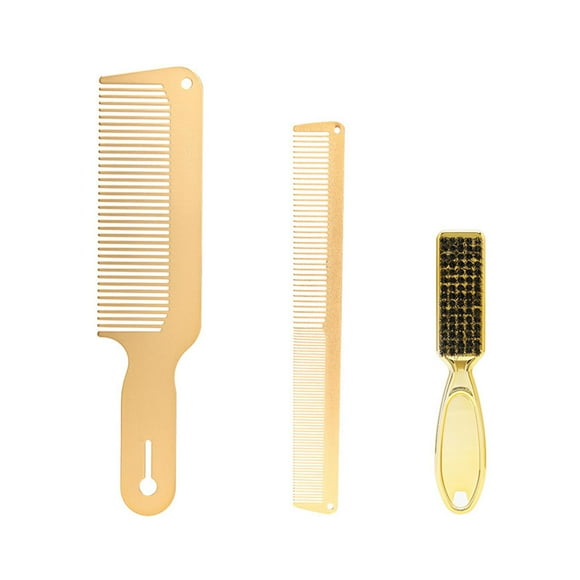 Metal Barber Comb And Brush Set Barber Comb Flat Top Comb Professional Barber
