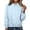 Light Blue -AQ20, variant on Dwellite Sweatshirt for Women Long Sleeve Crewneck Fall Top with Pocket Cute Winter Loose Fit Shirt Black M