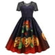 thumbnail image 1 of Vestido Retro de encaje para Halloween, disfraces de mujer de manga corta de los años 50 y 60, vestidos de fiesta Vintage con calavera y bruja, ropa aterradora para Halloween, Cosplay, 1 of 5