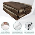 thumbnail image 4 of Queen Quilt Set 90''x96'', Brown Wooden Lightweight Summer Bedspread Coverlet Set with 2 Pillow Shams, Vintage Farmhouse Retro Art Breathable All Season Quilt Bedding for Bedroom/Guest Room, 4 of 9