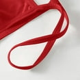 thumbnail image 5 of LNWUY Men's Solid Color Low Rise Quick Dry Breathable Front Center Thong with Hole Thong G-String T-Back Underwear Red L, 5 of 5