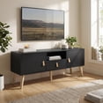 thumbnail image 1 of Mueble para TV 55” Moderno de Madera Sala con Repisas y Almacenamiento, Centro de Entretenimiento negro, 1 of 7