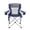 Blue with Grey Accents and Frame, variant on Macsports Oversized Folding Camp Chair with Cup Holders, Pink with Blue Accents and Frame