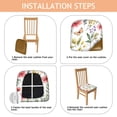 thumbnail image 4 of Pioneer Flower and Butterfly Seat Covers for Dining Room Chairs Set Of 4,Stretch Printed Washable Chair Seat Cover with Elastic Ties and Button,Removable Waterproof Couch Cushion Covers, 4 of 6