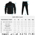 thumbnail image 5 of Men's AKsit Athletic Tracksuit Stand-up collar Full Zip Sports Set Casual Comfy Jogging Sweat Suits for Men BlackXL, 5 of 5