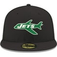 thumbnail image 2 of Men's New Era Black New York Jets Omaha Throwback 59FIFTY Fitted Hat, 2 of 6