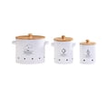 thumbnail image 3 of 3Pcs Potato Onion Garlic Pot Fruit Pots Food Storage Container Tins with Lid White, 3 of 8