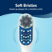 Equate Advanced Dual Action Battery-Powered Electric Toothbrush with 2 Replacement Heads, White