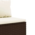 thumbnail image 3 of vidaXL 10 Piece Garden Lounge Set with Cushions Brown Poly Rattan, 3 of 5