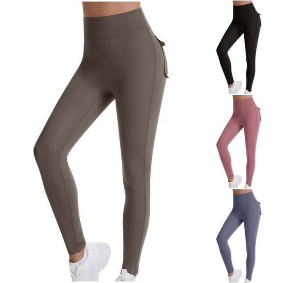Aboser Sports Yoga Pants for Women High Waist Tummy Control Leggings Slim Fit Gym Tights with Pockets Athletic Workout Running Pants