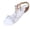White, variant on Fashion Orthopedic Sandals for Womens Plus Size Casual Large-Size Metal Buckle Flat Hollow-Out Outer Wear Bowknot Lightweight Flat Sandals