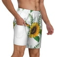thumbnail image 2 of Kdxio Sunflowers Print Men'S Swim Trunks With Compression Liner 7 Inch Inseam Quick Dry Swim Shorts, 2 of 7
