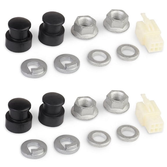 2X E-Bike Electric Bicycle Hub Motor Axle Front Lock Nut /Lock Washer /Spacer /Nut Cover with 12mm Shaft