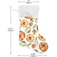 thumbnail image 2 of Coolnut Watercolor Pumpkins Christmas Stockings, Personalized Large Christmas Stocking, Cute Snowflake Stockings 18" Xmas Stocking for Xmas Decorations Xmas Gifts, 2 of 7