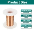 thumbnail image 2 of Alambre magnético 30 AWG, alambres de cobre esmaltado de 30 calibre, alambre de bobina magnética de 2 oz para transformador motor eléctrico, 155C(311F), color cobre, 2 of 5