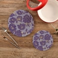 thumbnail image 2 of FREEAMG Rose Round Trivets Pot Holders 2 Pcs, Heat Resistant Cotton Thread Weave Trivets for Hot Dishes, Cooking, Baking, Farmhouse, Kitchen Decor, 2 of 7