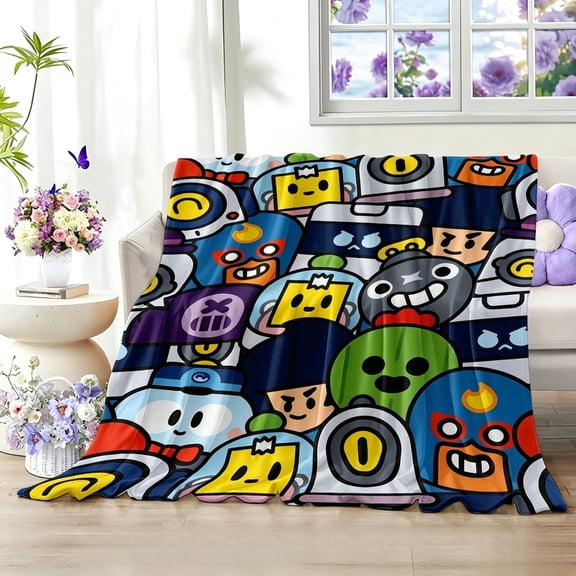 Brawl Stars Blanket Soft Plush Lightweight Warm Bed Blanket All Season for Women Men Couch Bed