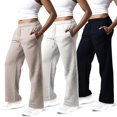 thumbnail image 1 of Pantalones deportivos Common Stitch, 3 unidades, forro polar, pernera ancha, 1 of 1